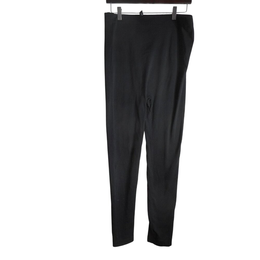 Lane Bryant Black Sz C/D (2-3x) Stretch Leggings Fleece like inside